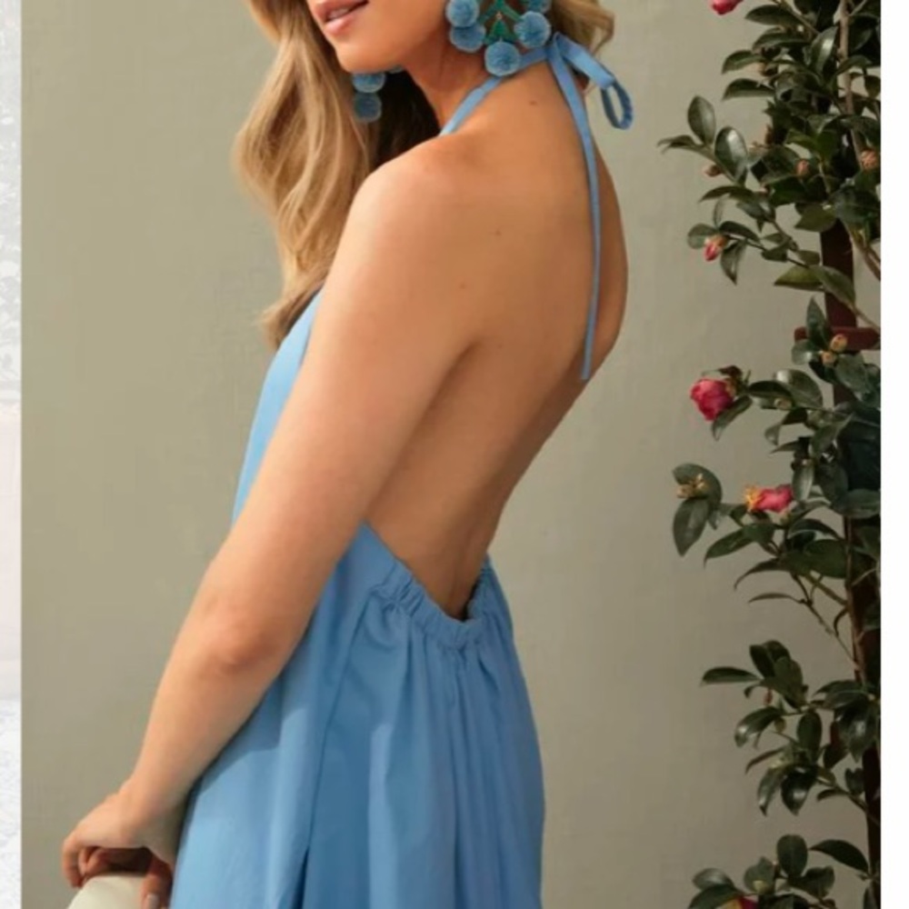 Breakers Blue Lyle Halter Dress
POMANDER PLACE - Picture 3 of 10